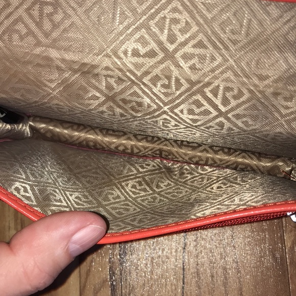 Relic by Fossil purple pink orange color block vegan zip around wallet wristlet - Picture 7 of 9